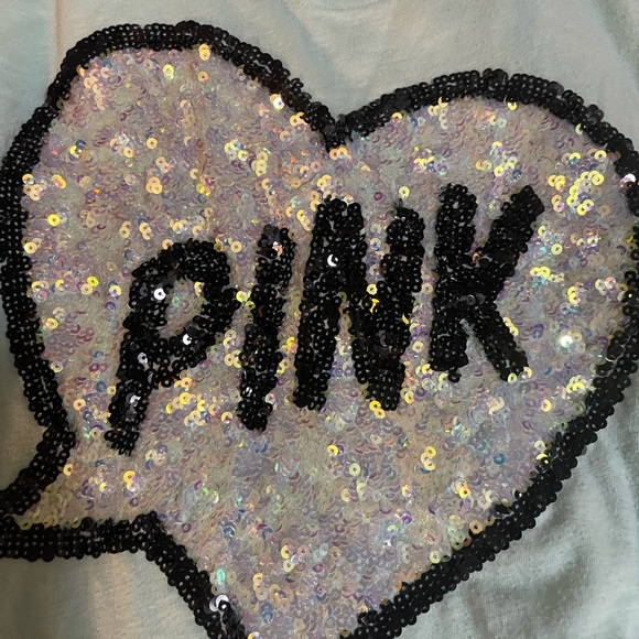 Victoria's Secret Green and Black Sparkly Heart‎ Tank Top - Picture 3 of 4